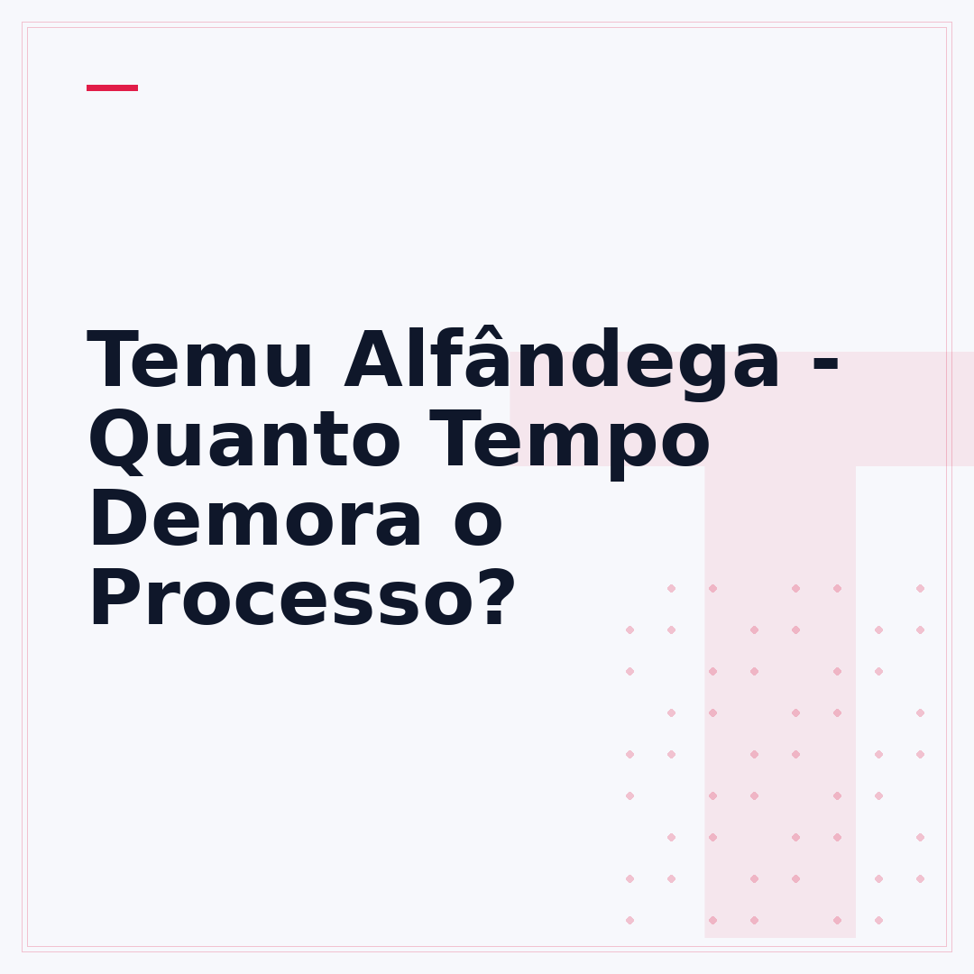 Temu Alfândega - Quanto Tempo Demora o Processo?