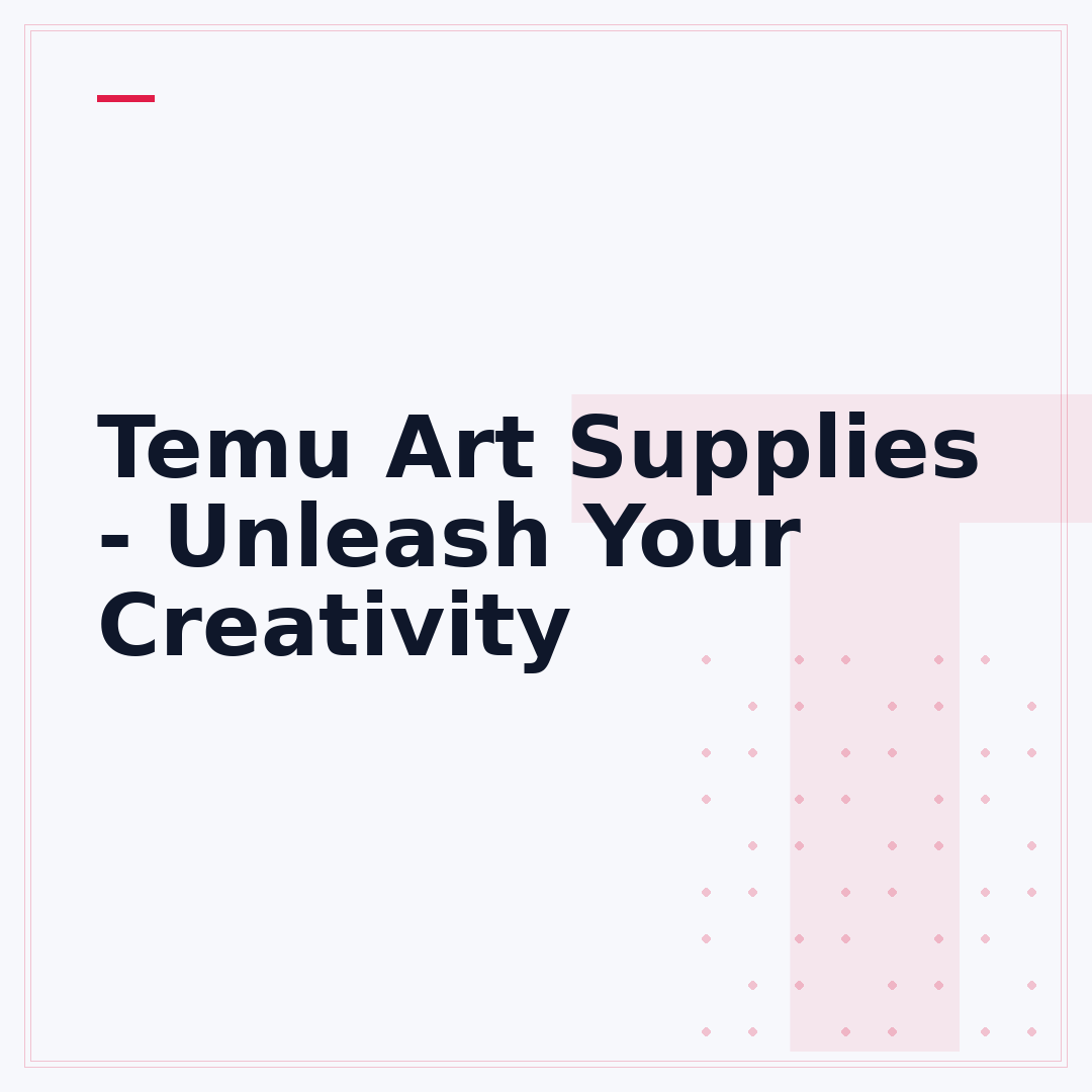 Temu Art Supplies - Unleash Your Creativity