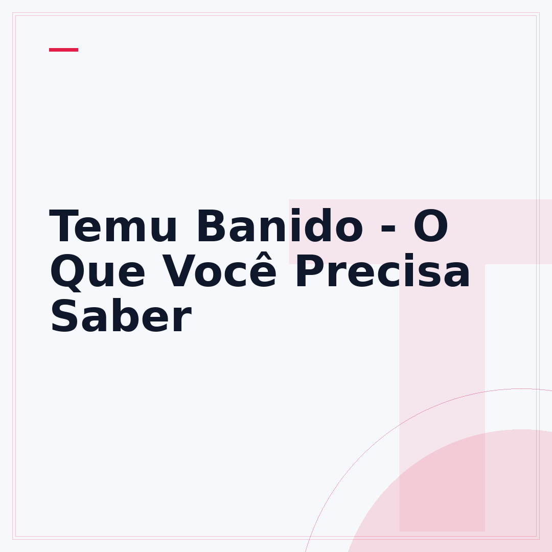 Temu Banido - O Que Você Precisa Saber