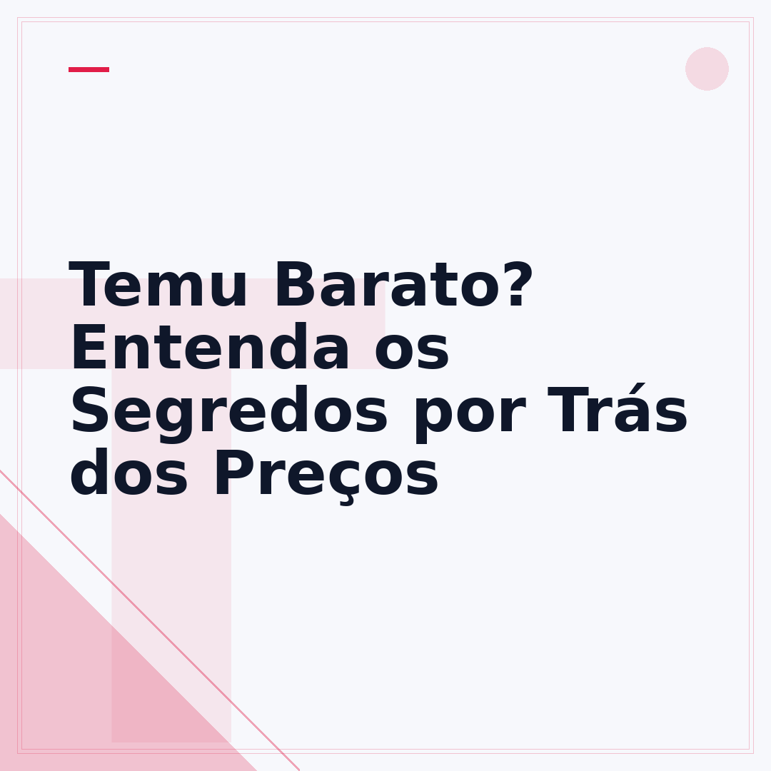 Temu Barato? Entenda os Segredos por Trás dos Preços