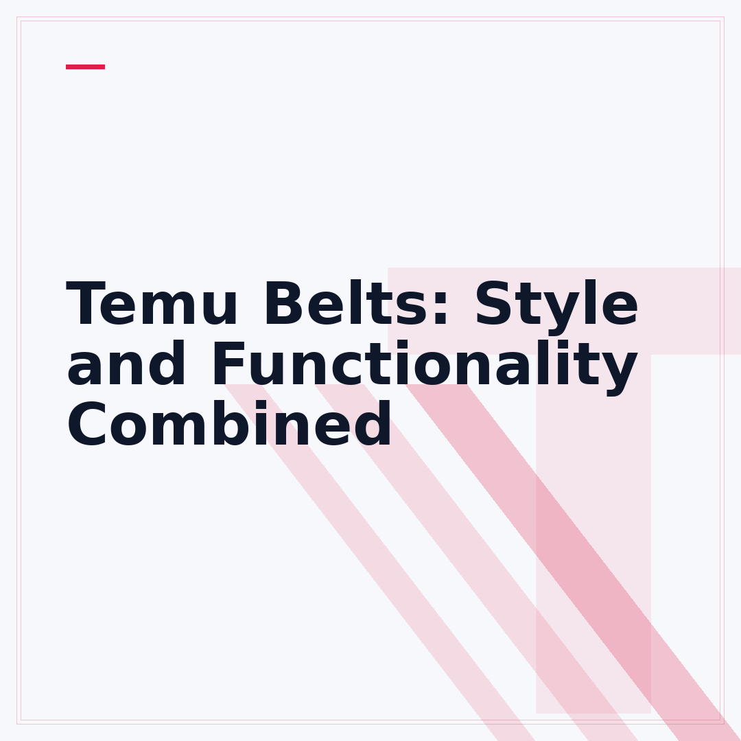 Temu Belts: Style and Functionality Combined