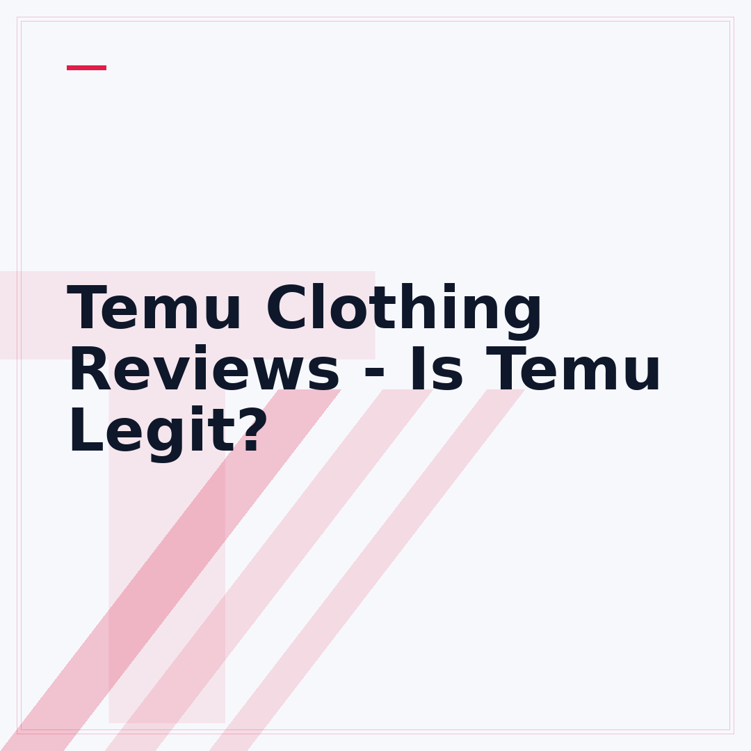 Temu Clothing Reviews - Is Temu Legit?