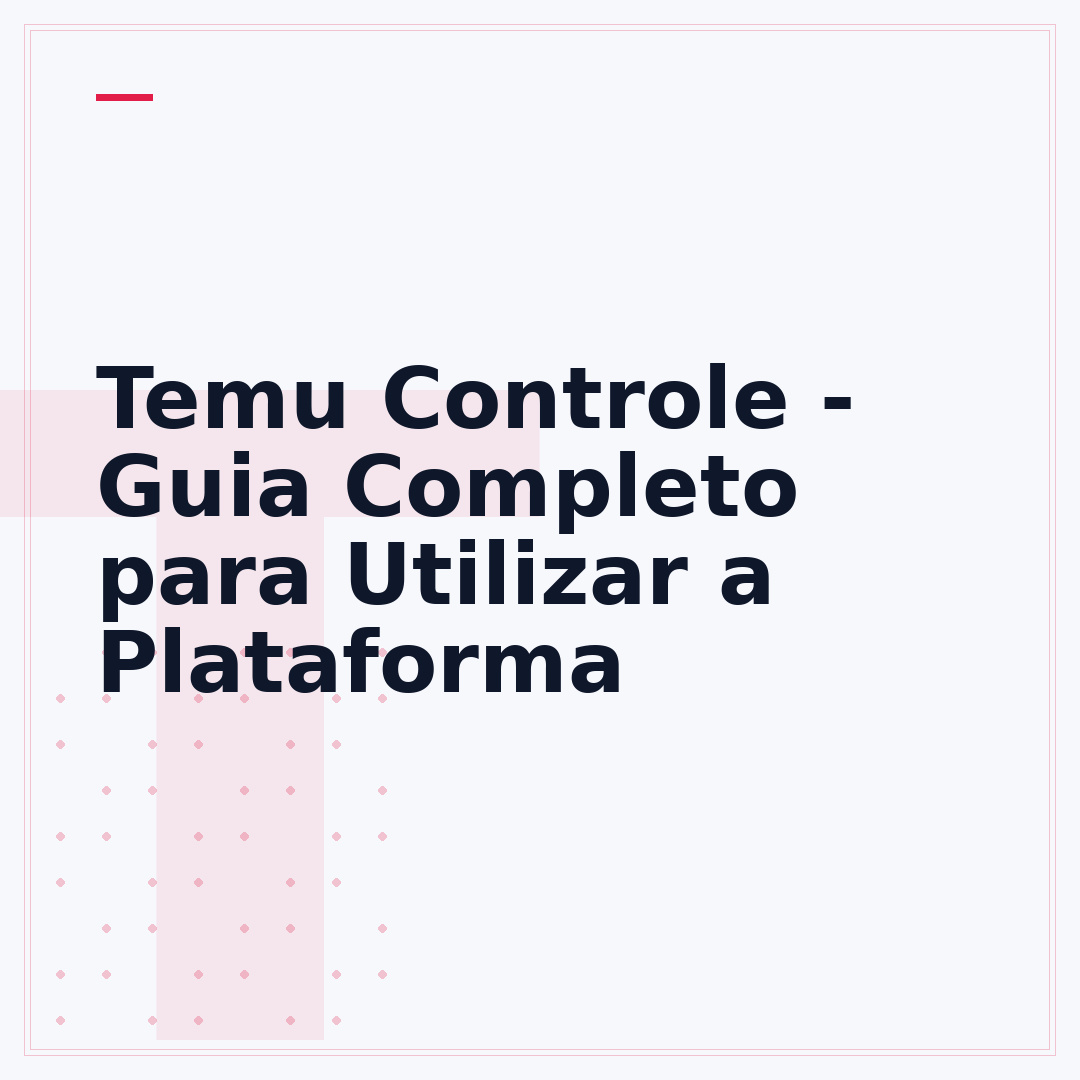 Temu Controle - Guia Completo para Utilizar a Plataforma
