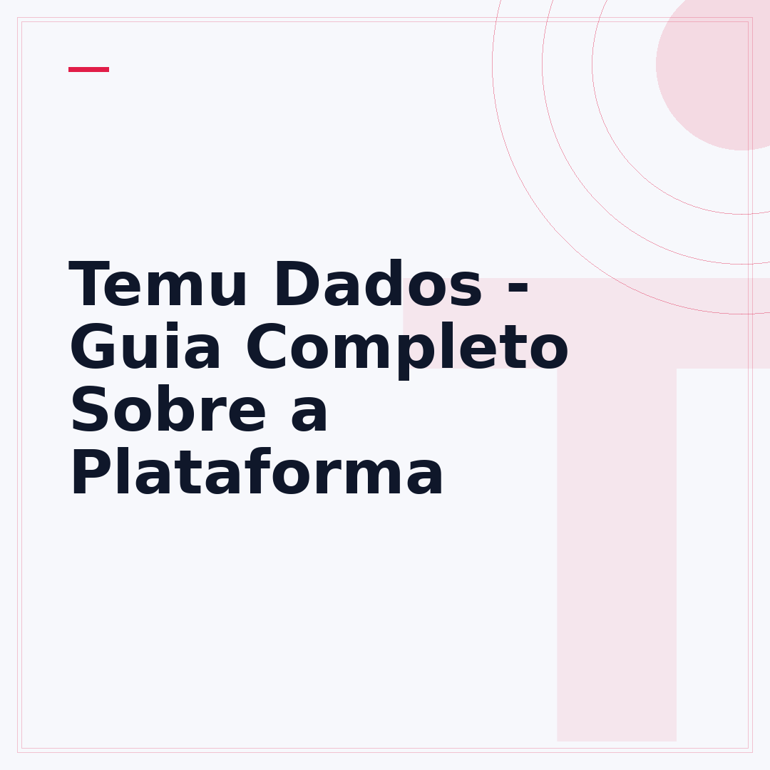 Temu Dados - Guia Completo Sobre a Plataforma