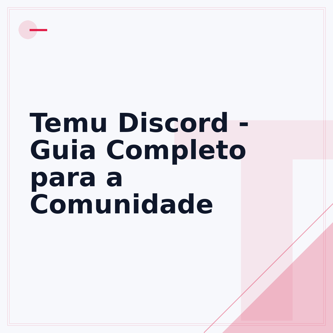 Temu Discord - Guia Completo para a Comunidade