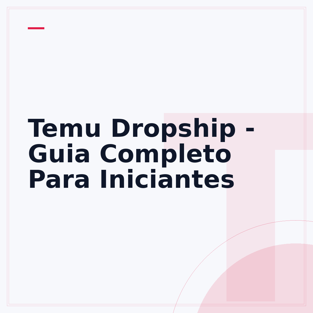 Temu Dropship - Guia Completo Para Iniciantes