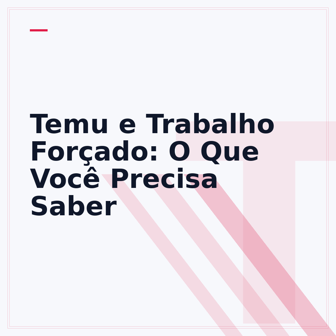 Temu e Trabalho Forçado: O Que Você Precisa Saber