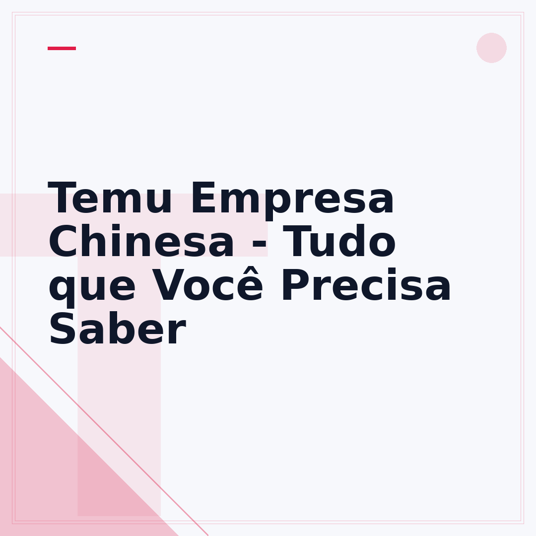 Temu Empresa Chinesa - Tudo que Você Precisa Saber