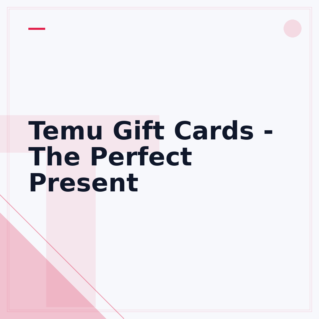 Temu Gift Cards - The Perfect Present