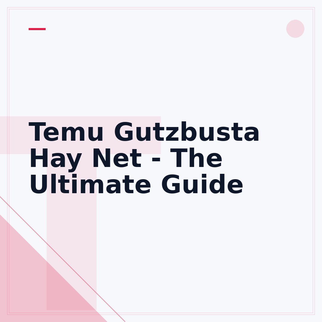 Temu Gutzbusta Hay Net - The Ultimate Guide