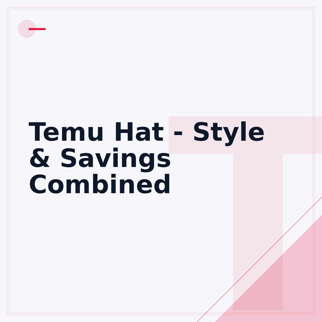 Temu Hat - Style & Savings Combined