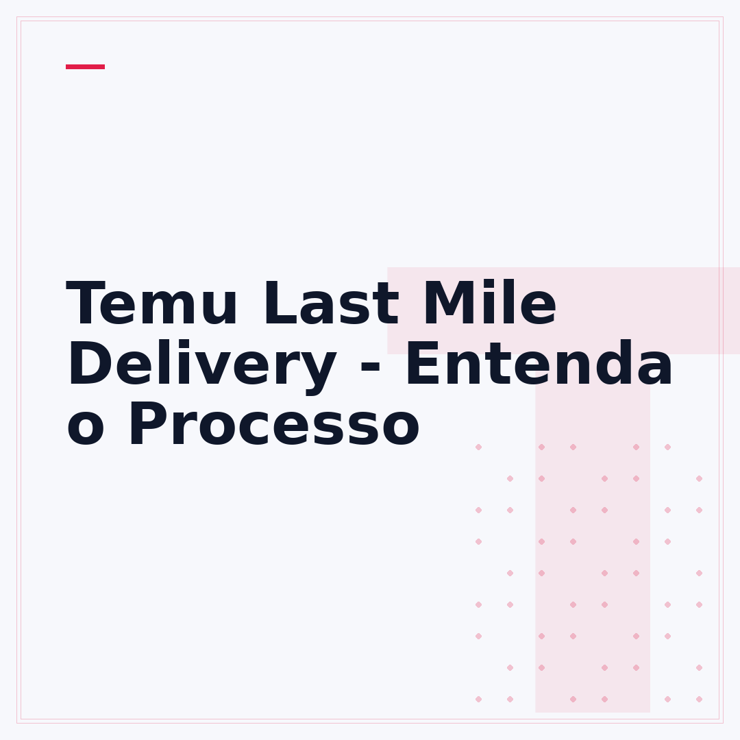Temu Last Mile Delivery - Entenda o Processo