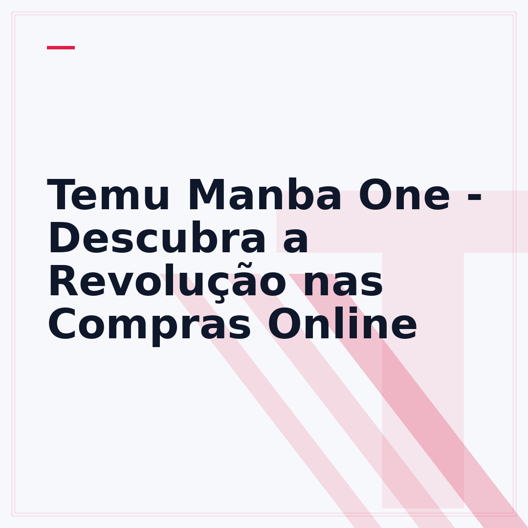 Temu Manba One - Descubra a Revolução nas Compras Online
