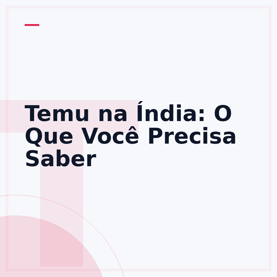 Temu na Índia: O Que Você Precisa Saber