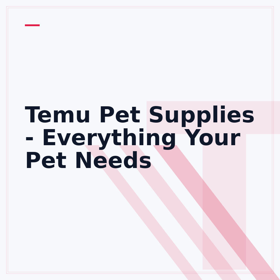 Temu Pet Supplies - Everything Your Pet Needs