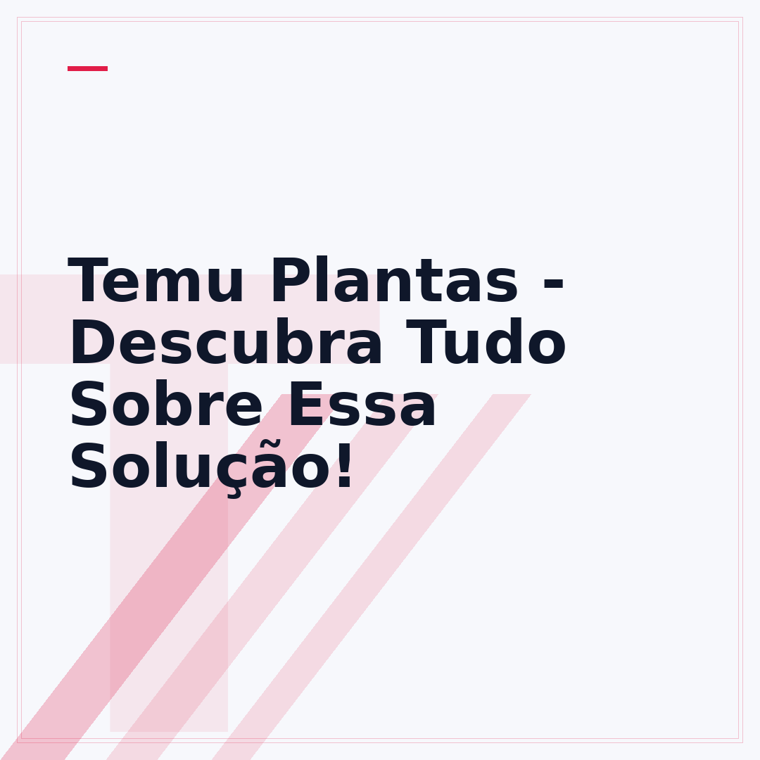 Temu Plantas - Descubra Tudo Sobre Essa Solução!