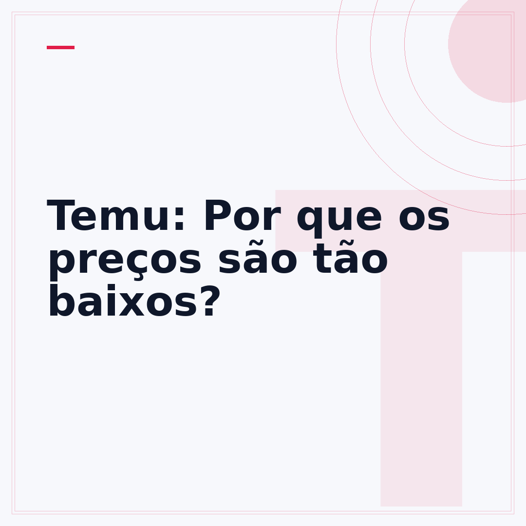 Temu: Por que os preços são tão baixos?