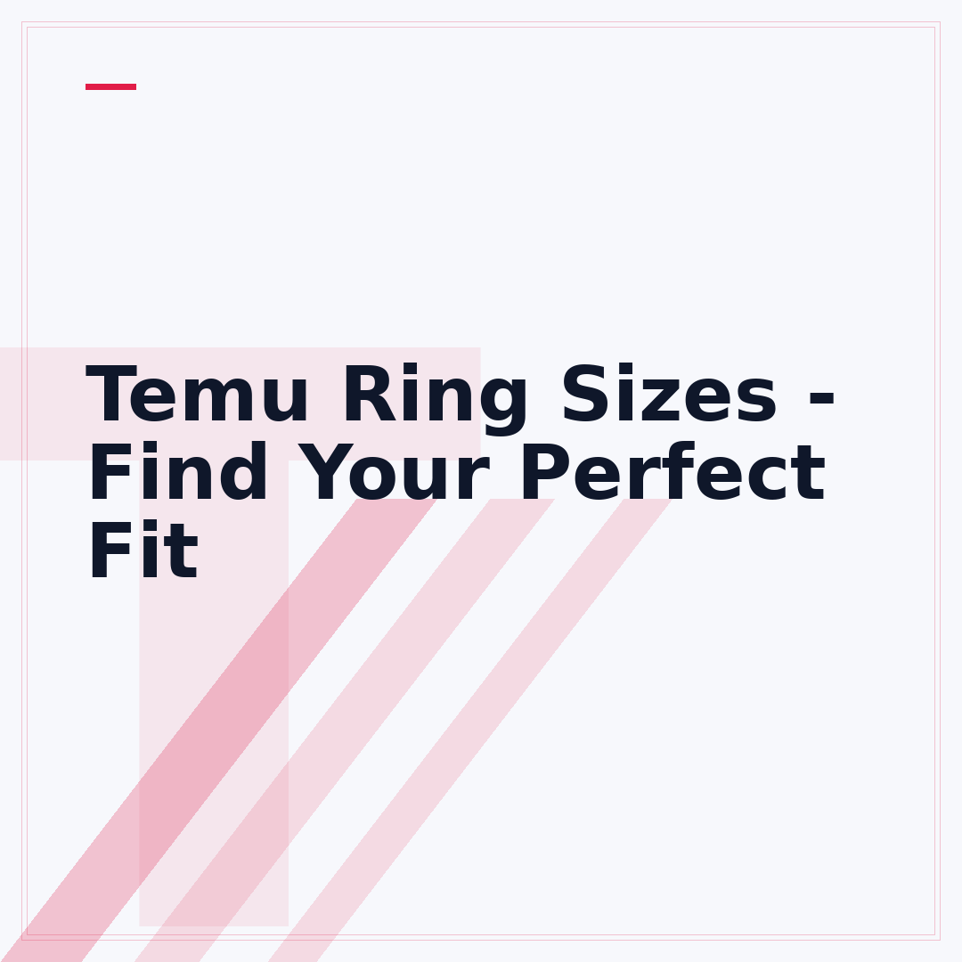 Temu Ring Sizes - Find Your Perfect Fit