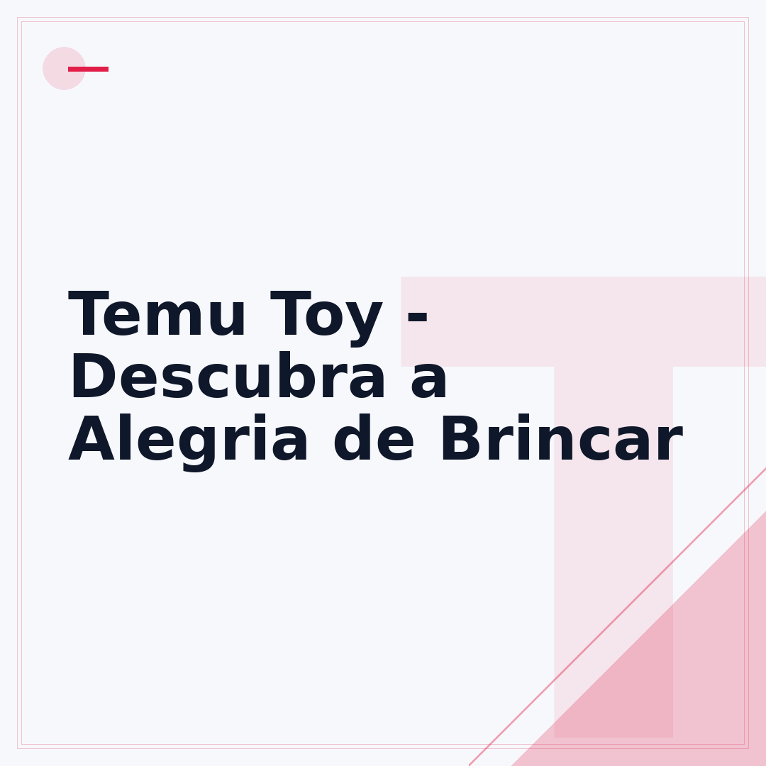 Temu Toy - Descubra a Alegria de Brincar