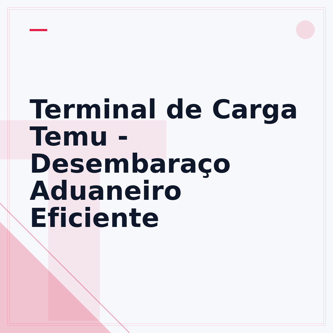 Terminal de Carga Temu - Desembaraço Aduaneiro Eficiente
