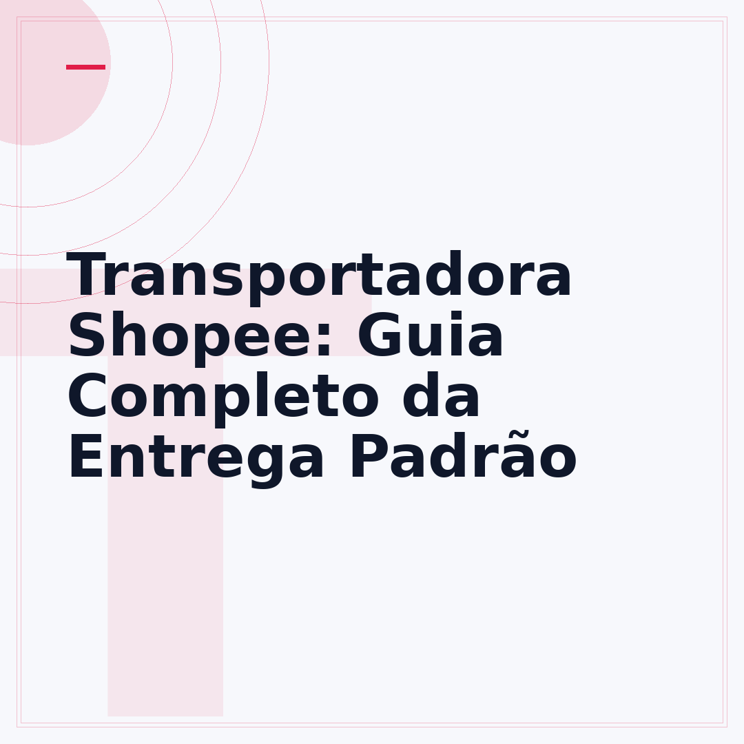 Transportadora Shopee: Guia Completo da Entrega Padrão