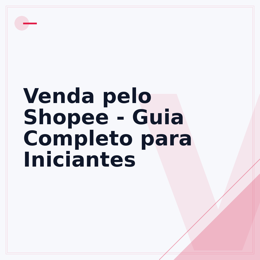 Venda pelo Shopee - Guia Completo para Iniciantes